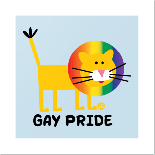 gay pride lion Posters and Art